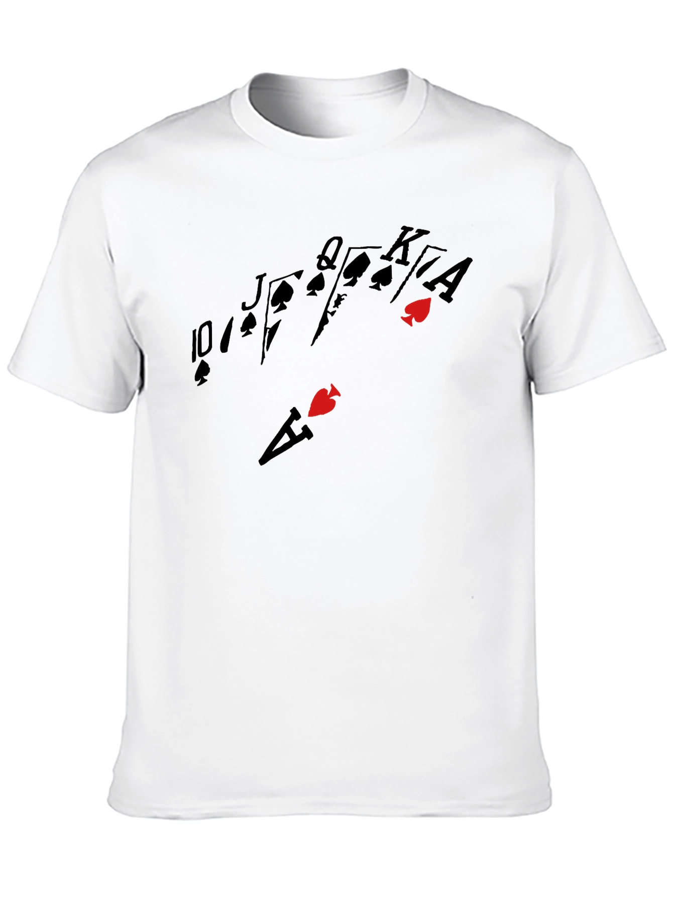 Royal Flush Graphic Black T-Shirt