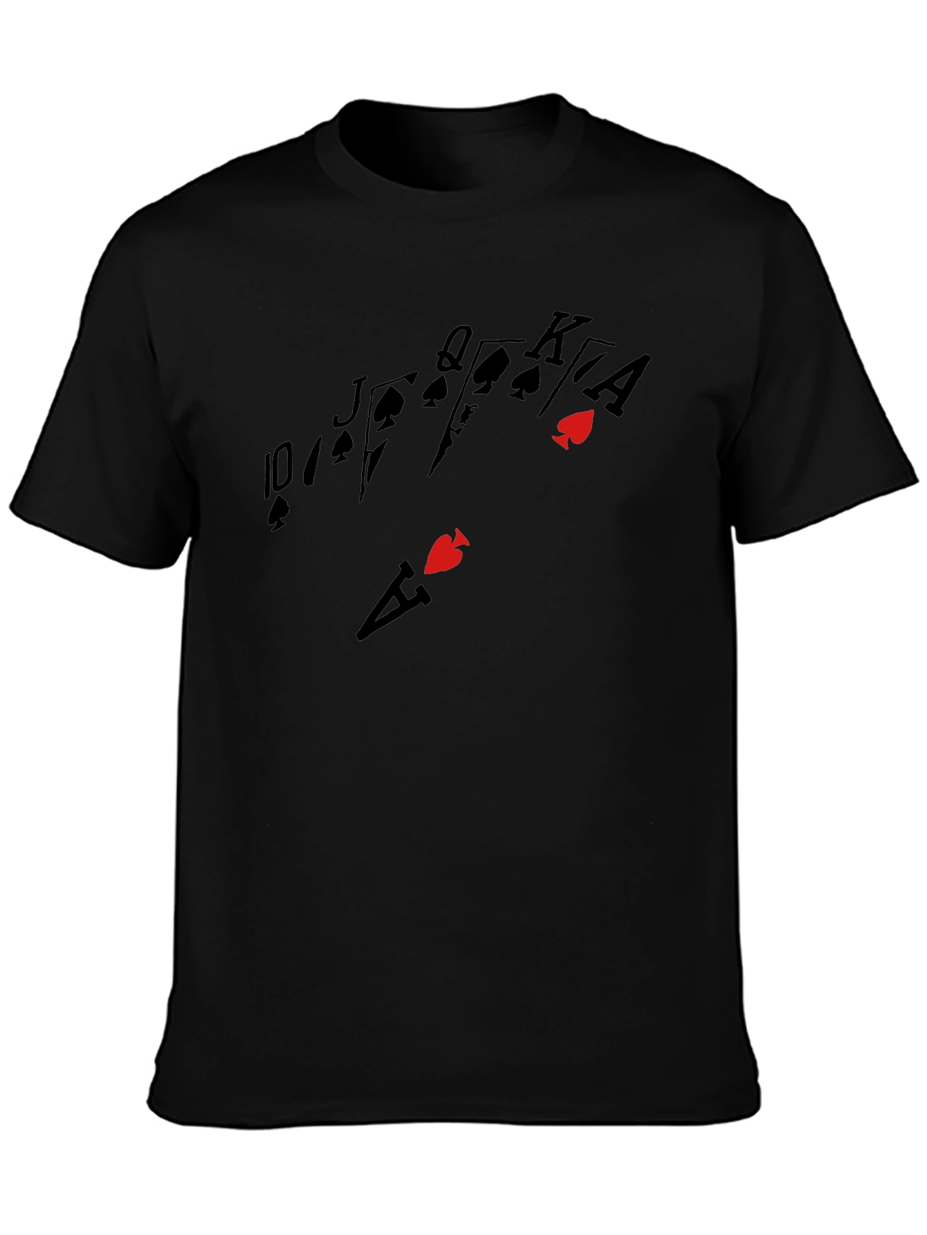 Royal Flush Graphic Black T-Shirt