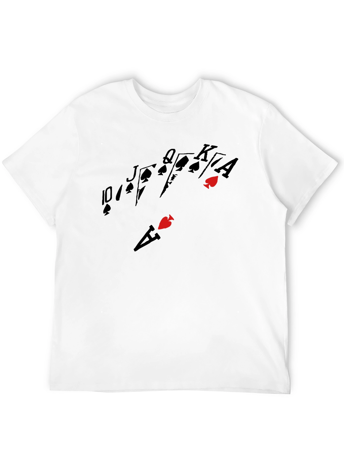 Royal Flush Graphic Black T-Shirt