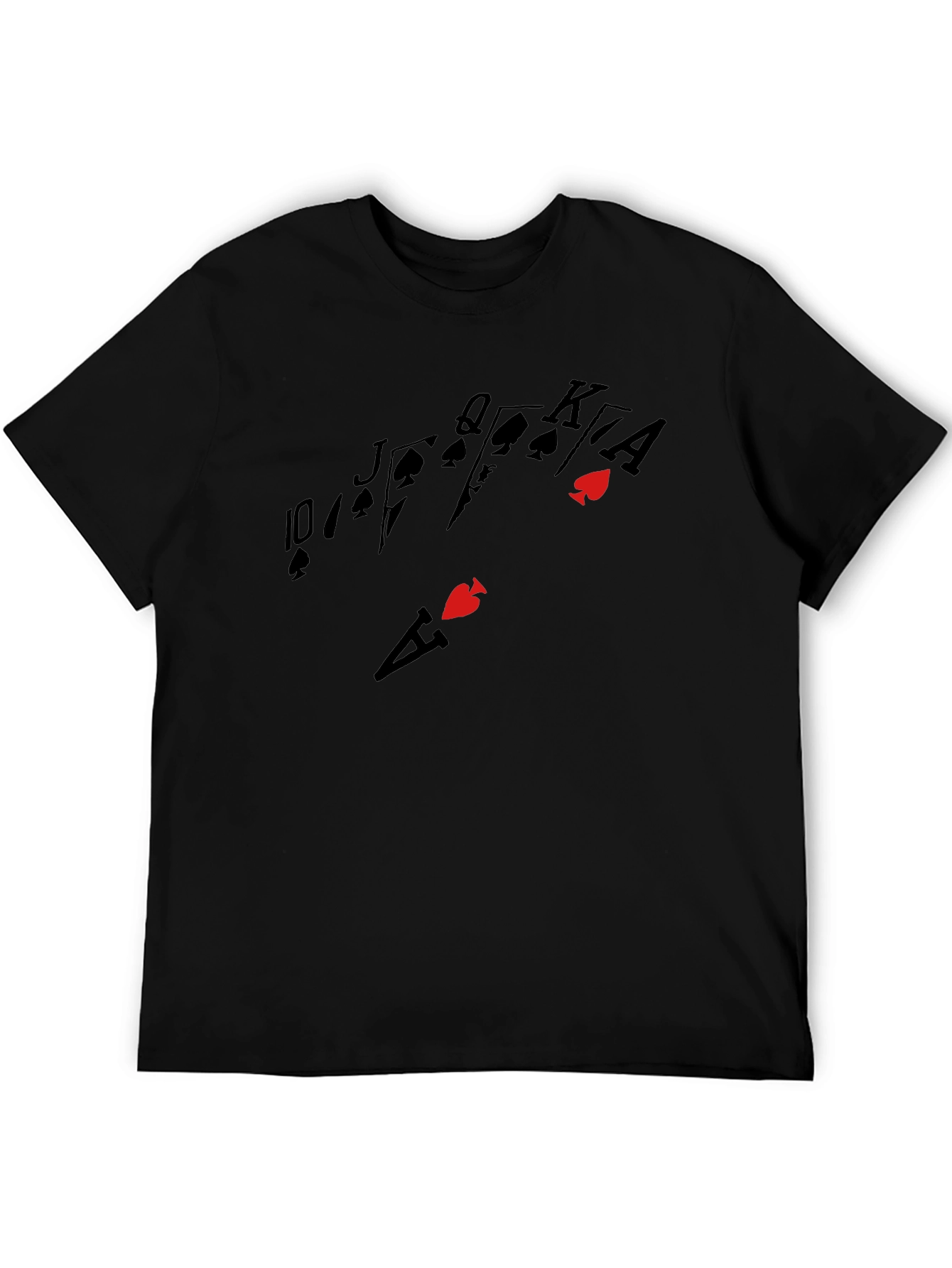 Royal Flush Graphic Black T-Shirt