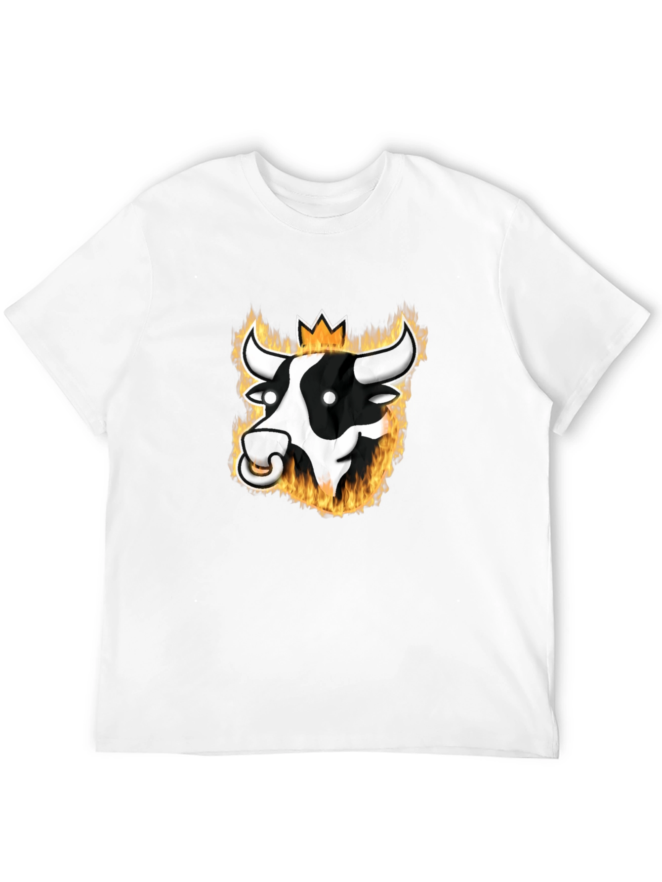 Flaming Bull Graphic Tee - Black T-Shirt