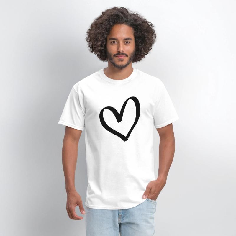 Hand drawn comic heart -love lover girlfriend cute