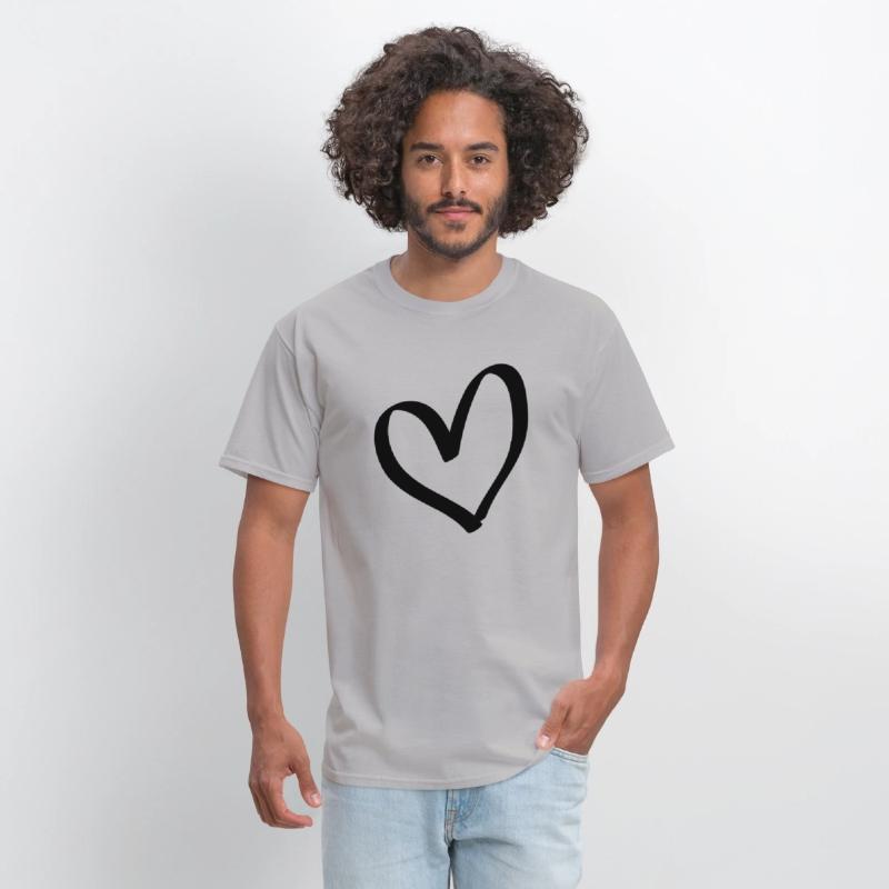 Hand drawn comic heart -love lover girlfriend cute