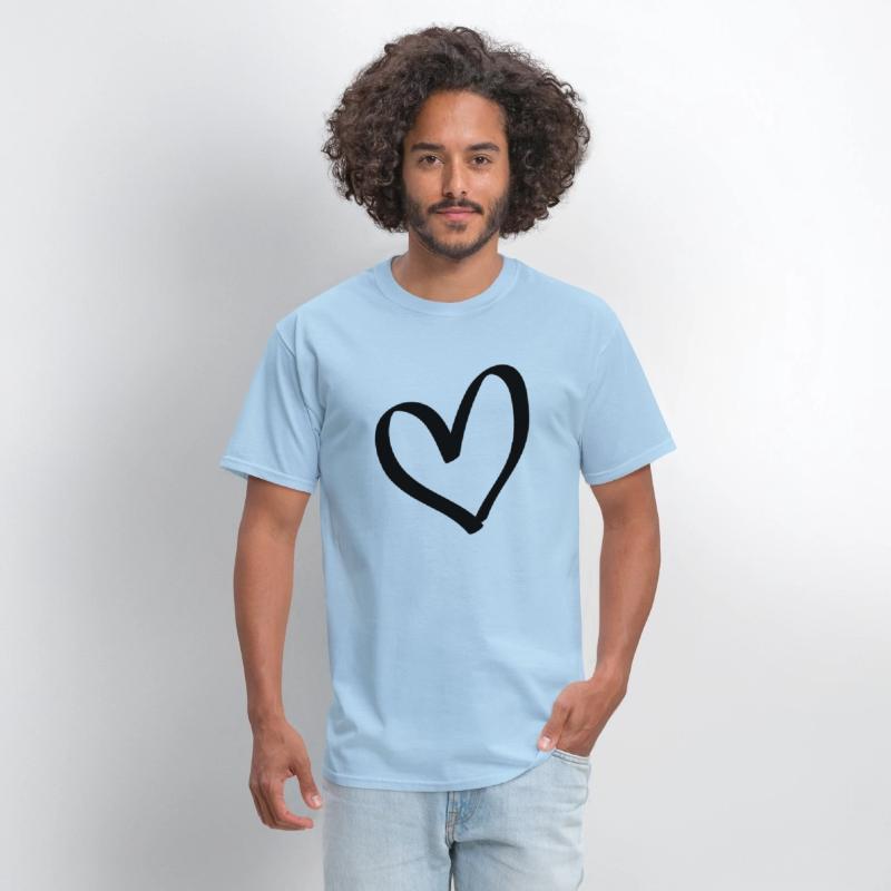 Hand drawn comic heart -love lover girlfriend cute