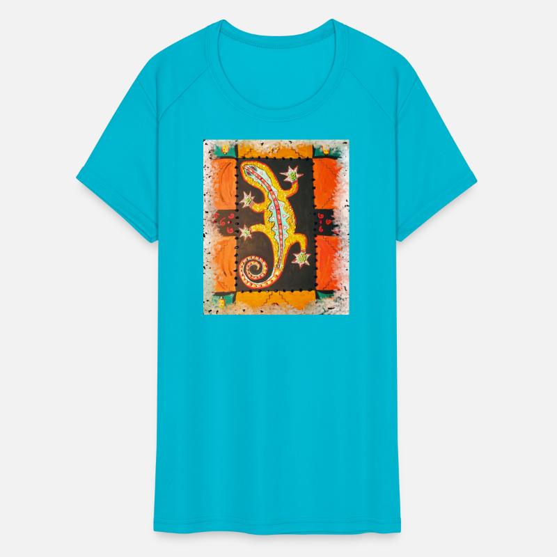 Hand Drawn Vibrant Geometric Gecko Design