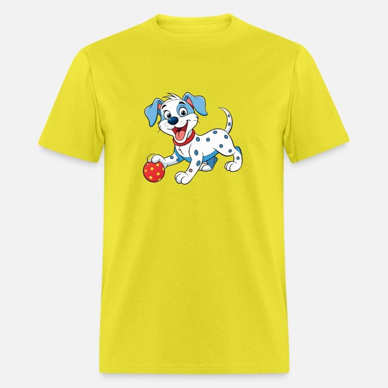 Happy Dalmatian Puppy Playing Ball Artwork Print