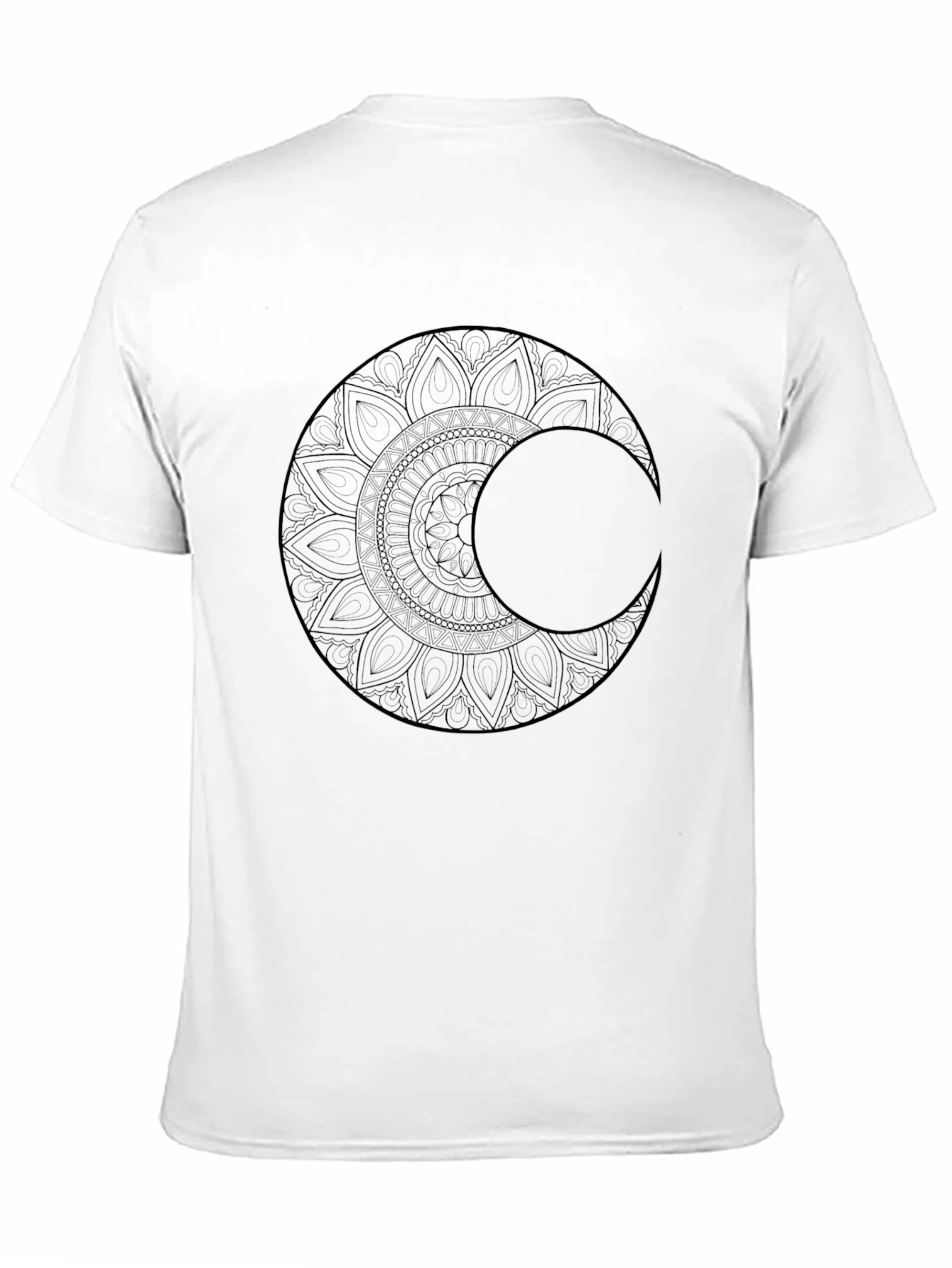 Mystic Moon Mandala Black T-Shirt