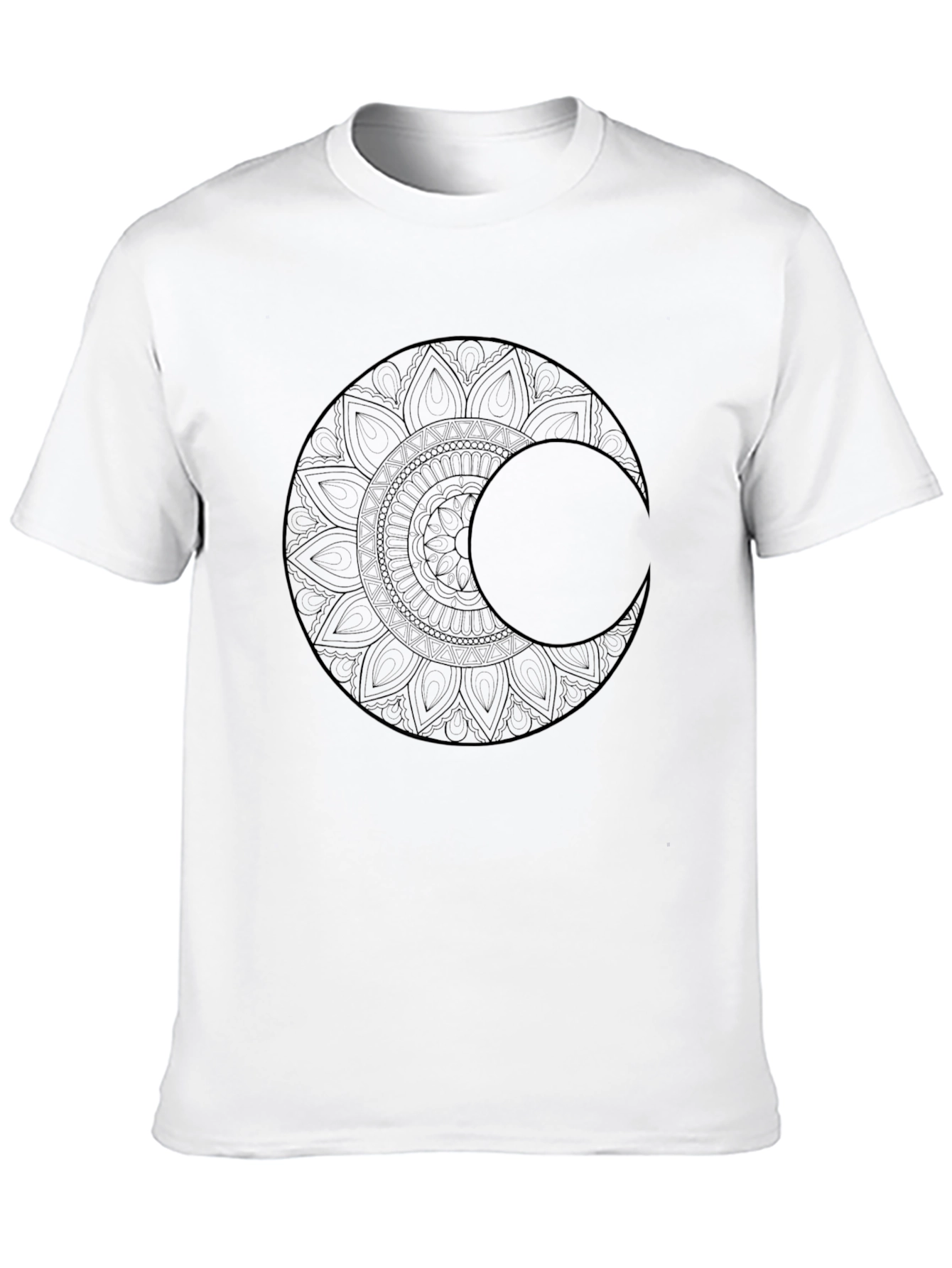 Mystic Moon Mandala Black T-Shirt