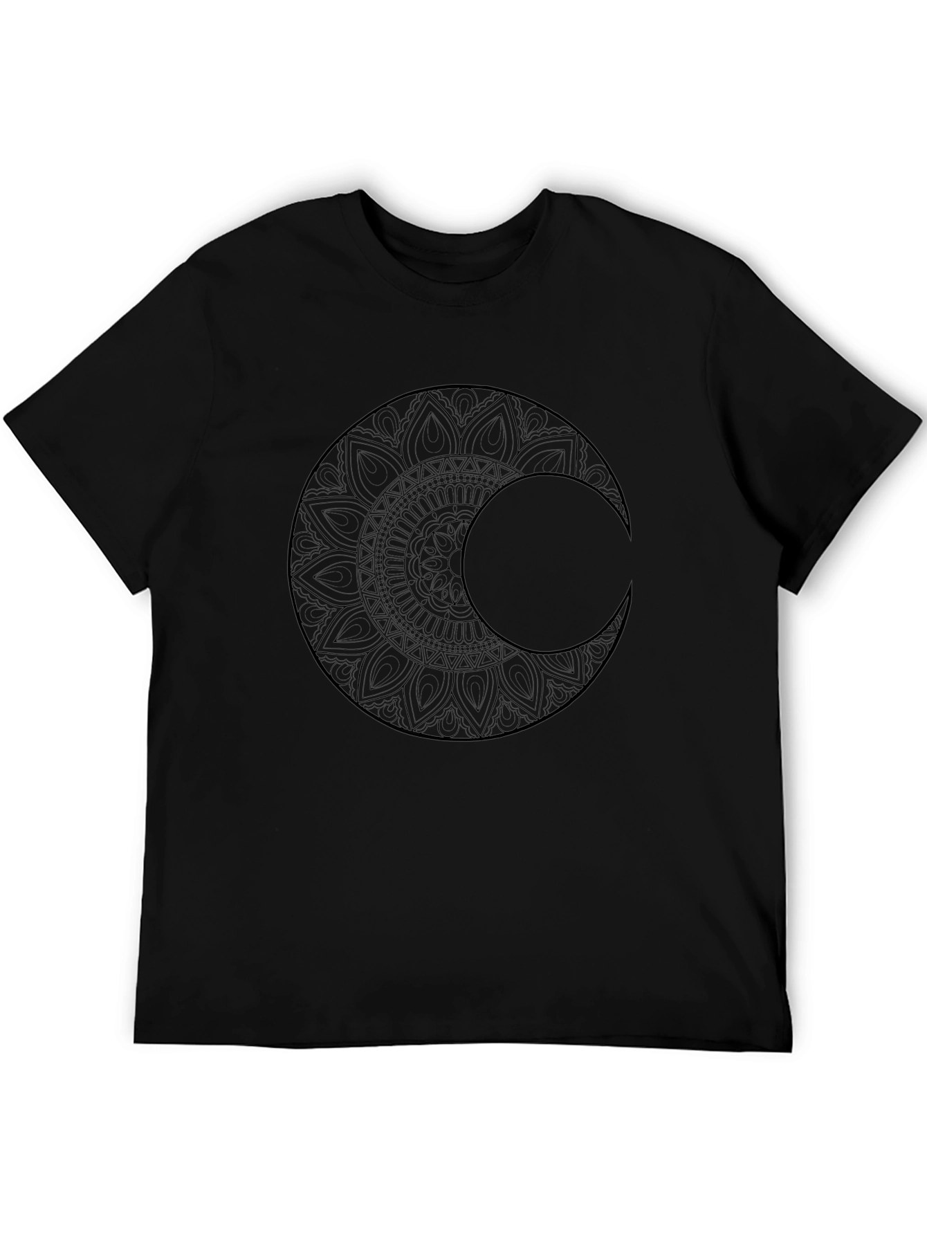 Mystic Moon Mandala Black T-Shirt
