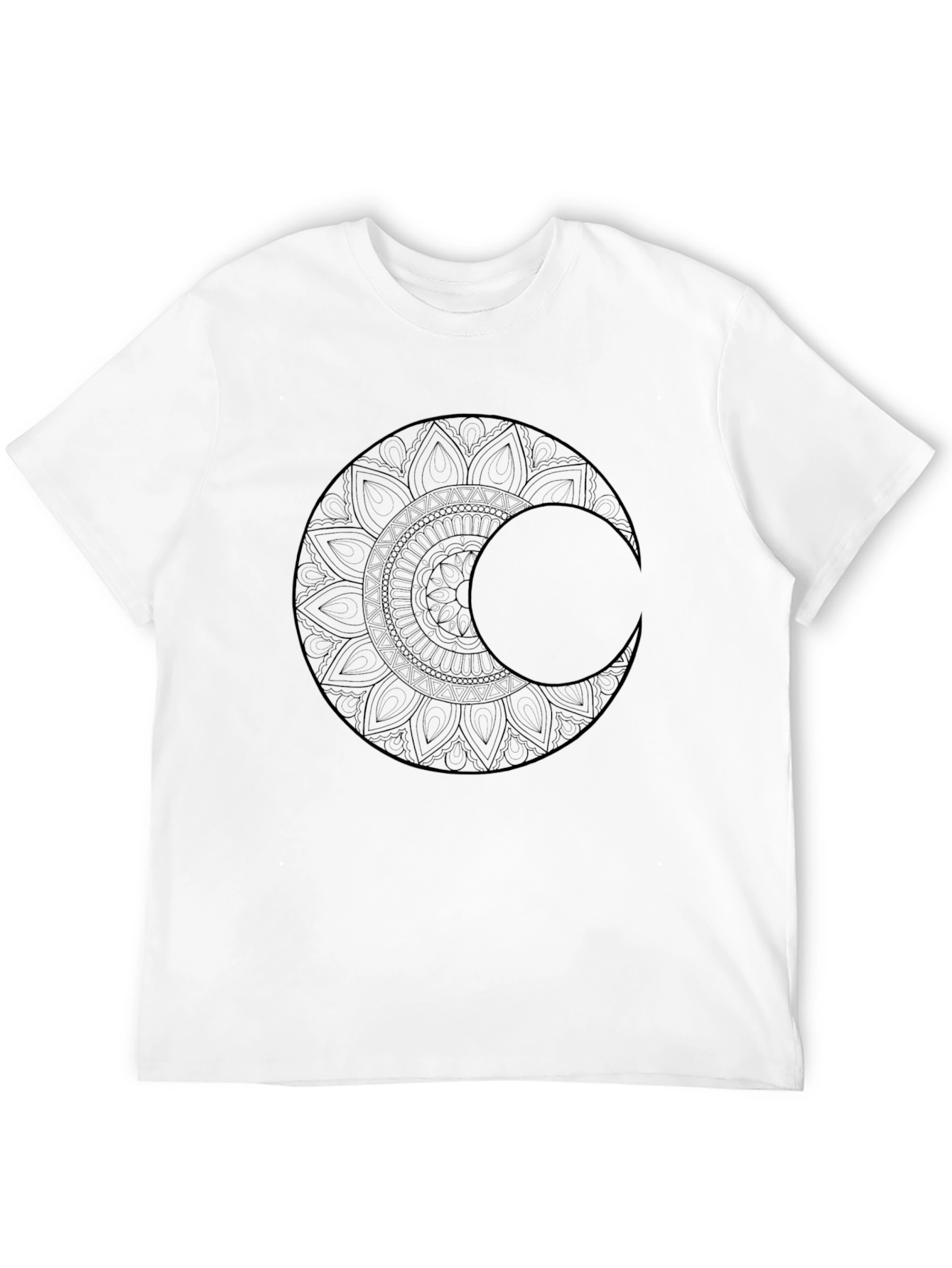 Mystic Moon Mandala Black T-Shirt