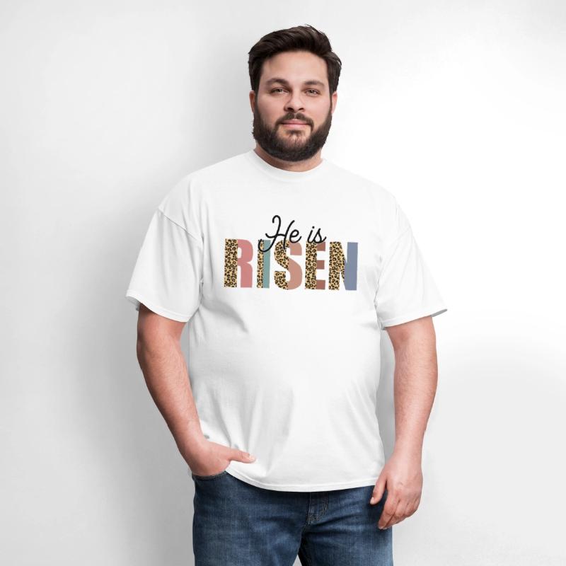 He Is Risen Easter Leopard Multi Colored Easter