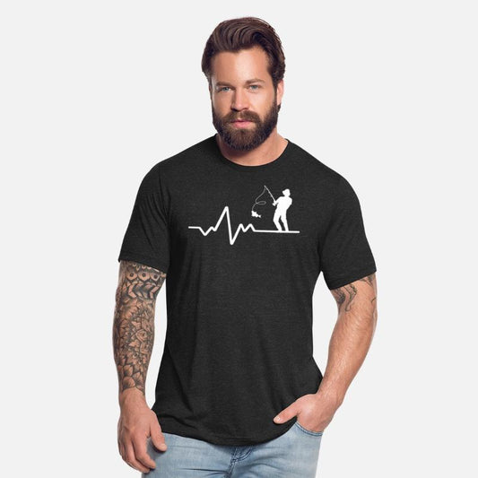 Heartbeat Line With Hobby Fisherman White Design