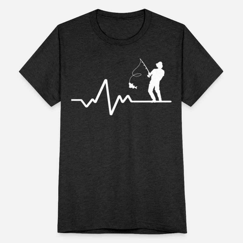 Heartbeat Line With Hobby Fisherman White Design