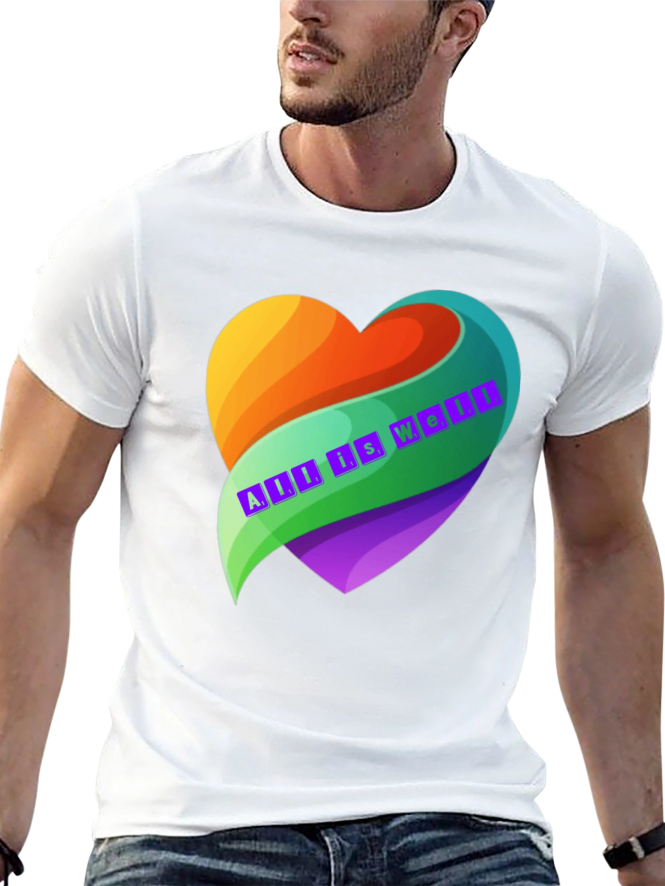 All is Well Heart Graphic T-Shirt