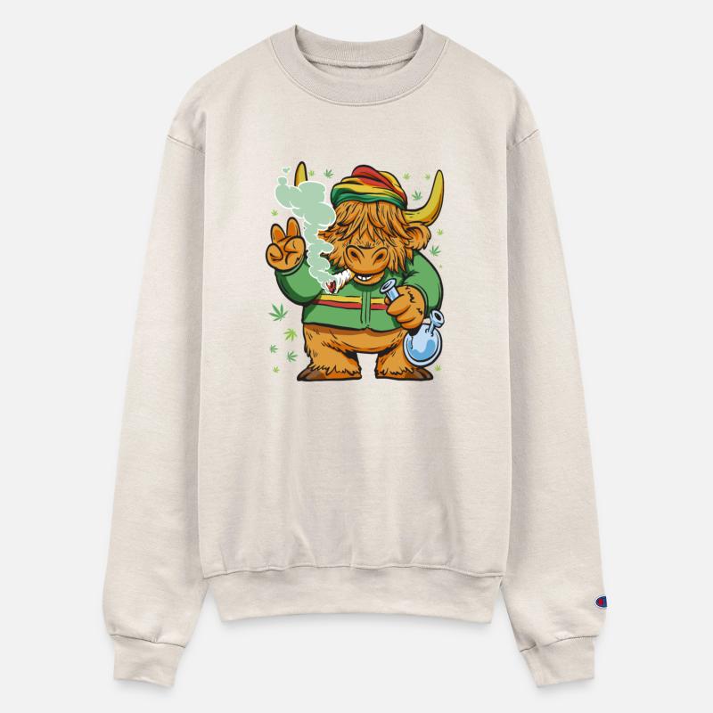 Highland Cow Smoking Weed