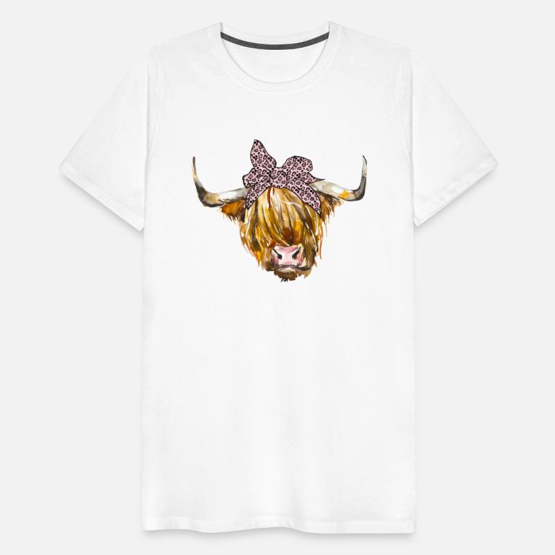 Highland Cow With Leopard Print Head Bandana Heife