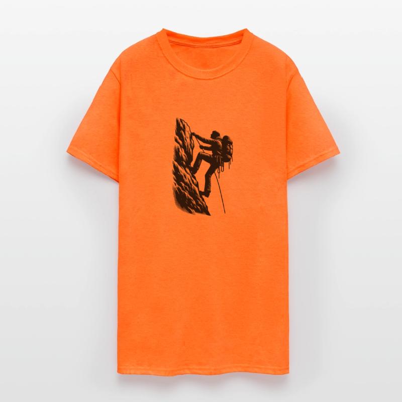 Hobby Mountaineer Climbing On The Mountain