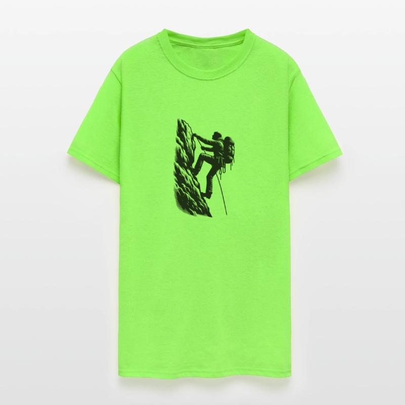 Hobby Mountaineer Climbing On The Mountain