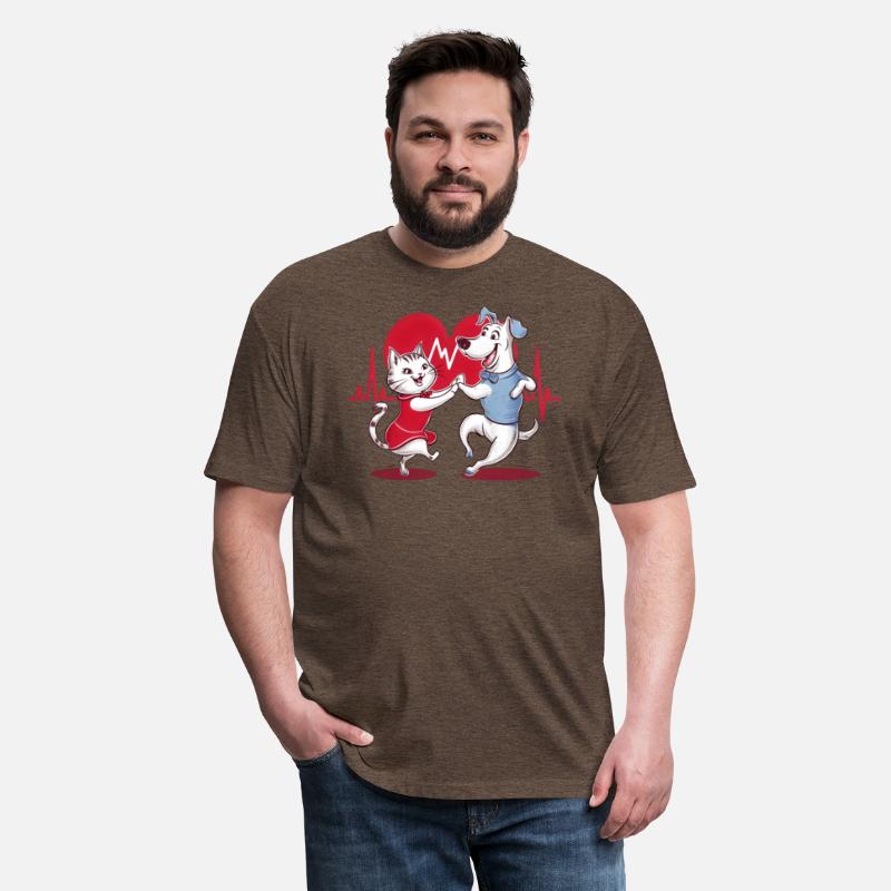 Holiday funny dancers cat and dog