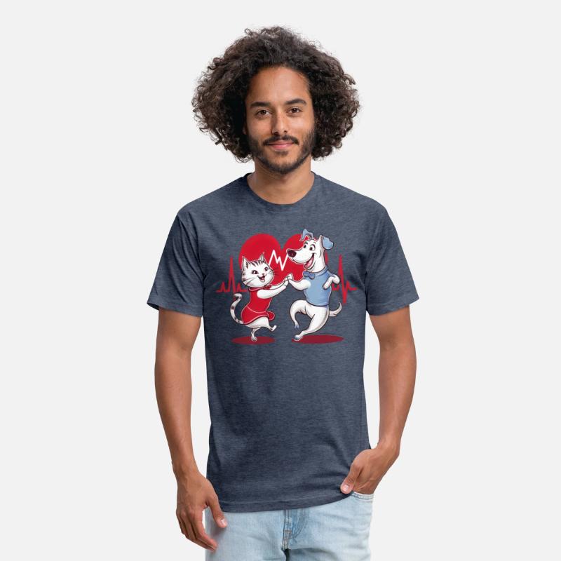 Holiday funny dancers cat and dog