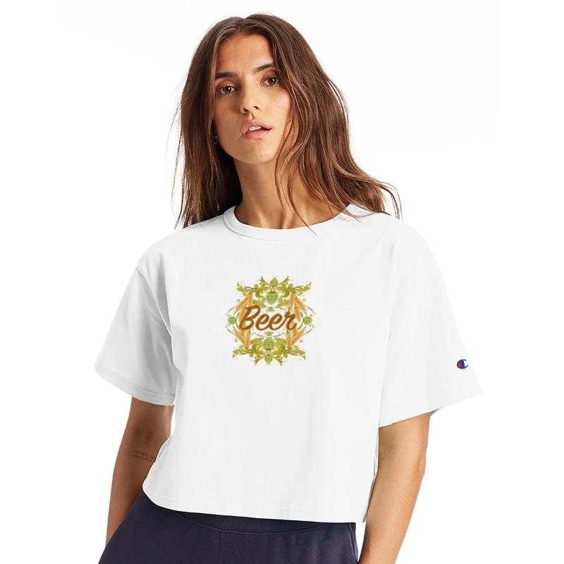 Hop Ornament with "Beer" Lettering