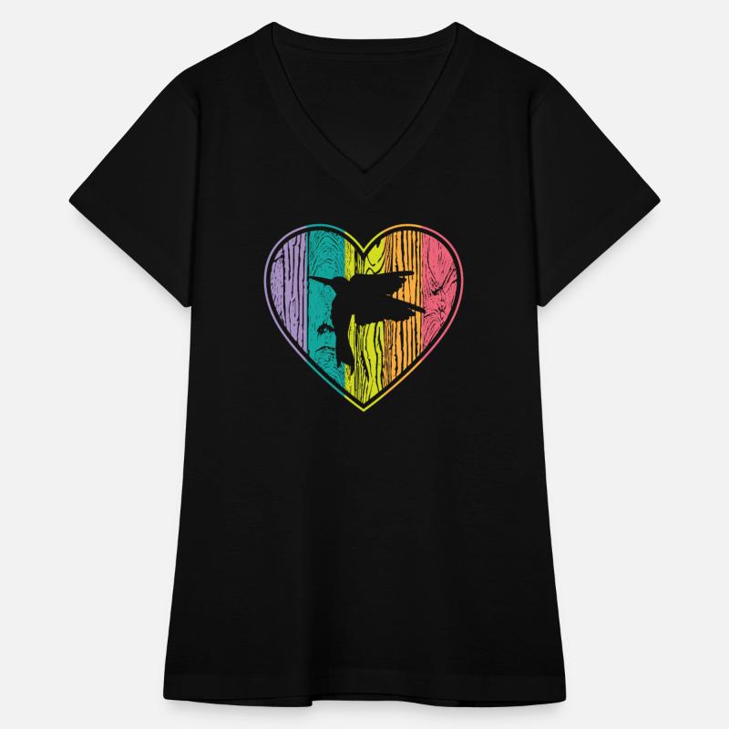 Hummingbird Heart Rainbow Heart