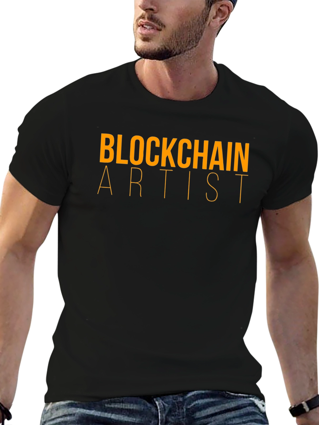 Blockchain Artist Graphic T-Shirt - Black