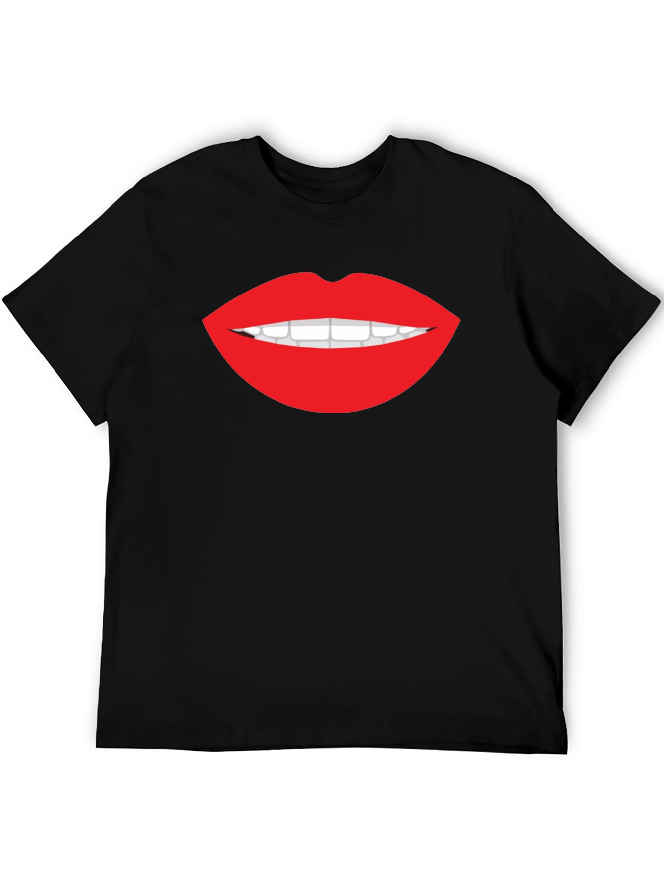 Bold Lip Graphic Tee - Stylish Black T-Shirt