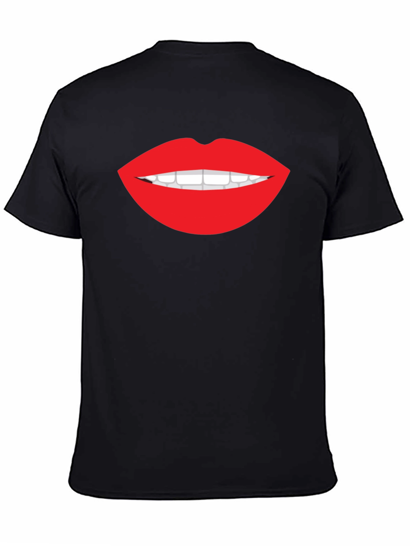 Bold Lip Graphic Tee - Stylish Black T-Shirt