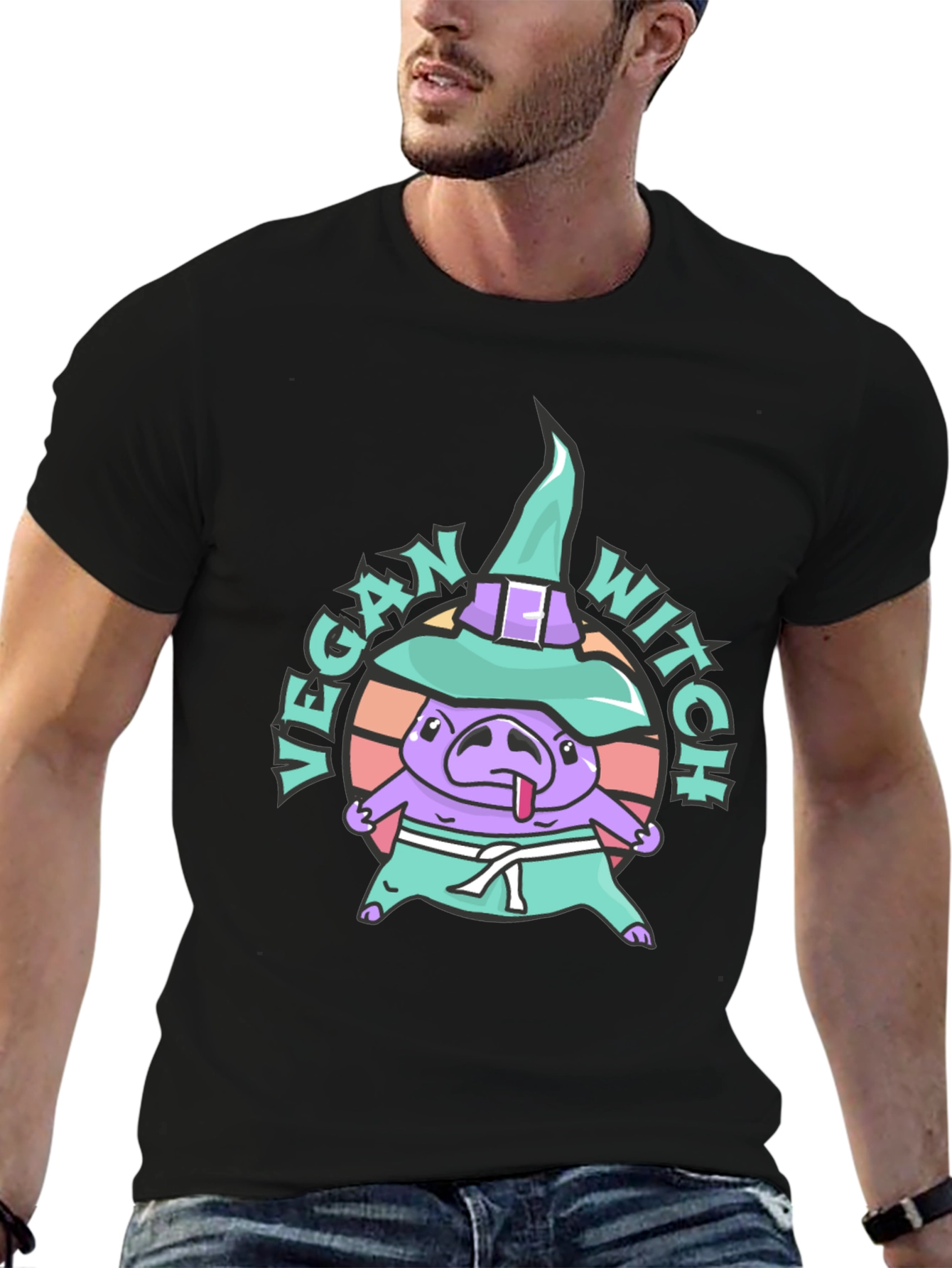 Vegan Witch T-Shirt - Karate Pig
