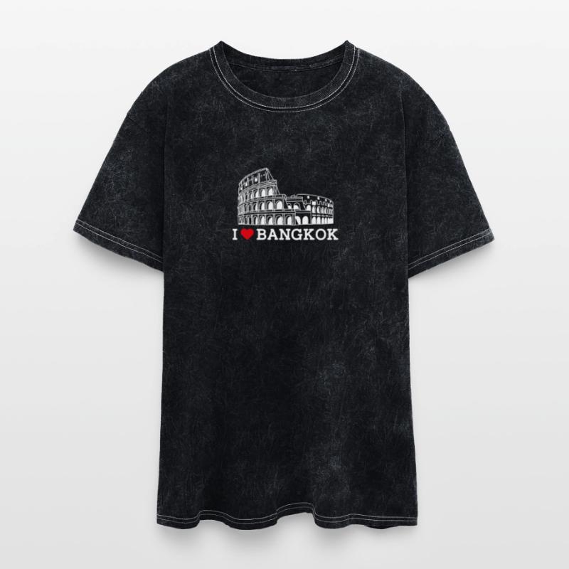 I Love Bangkok Thailand Lover Cool Heart Flag Pun