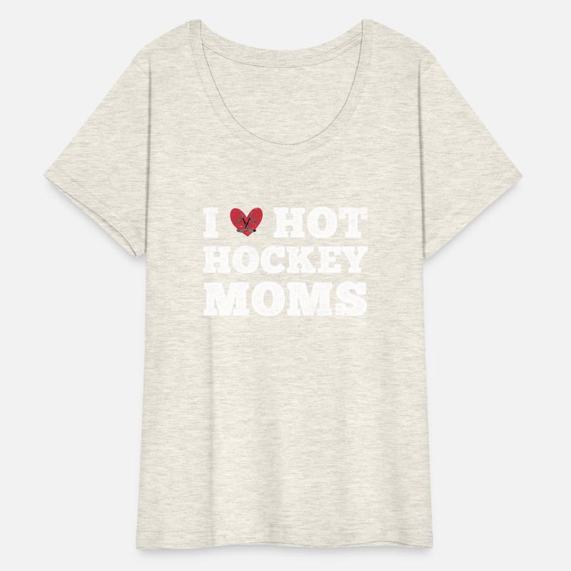 I Love Hot Hockey Moms Vintage Distressed