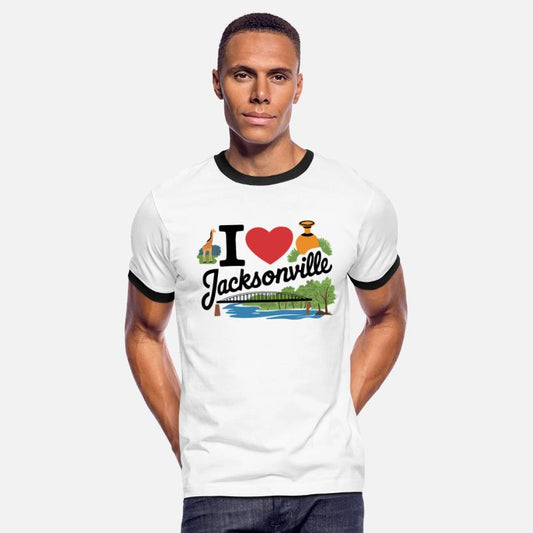 I Love Jacksonville Graphic with Iconic Landmarks
