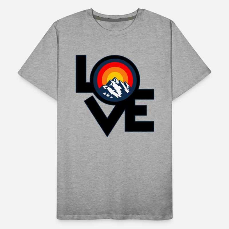 I Love Mountains Retro Sunset Design