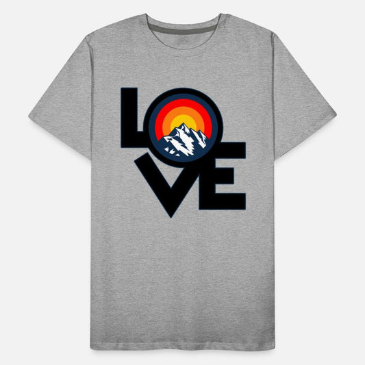 I Love Mountains Retro Sunset Design