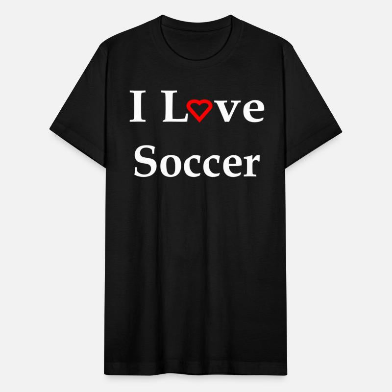 I Love Soccer Red Heart Text w