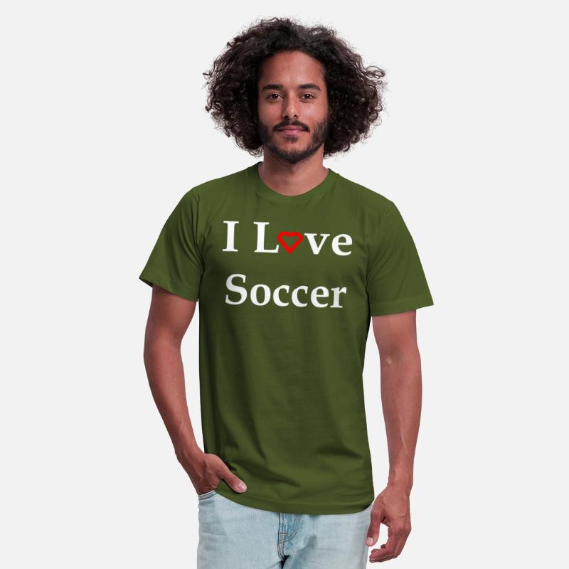 I Love Soccer Red Heart Text w