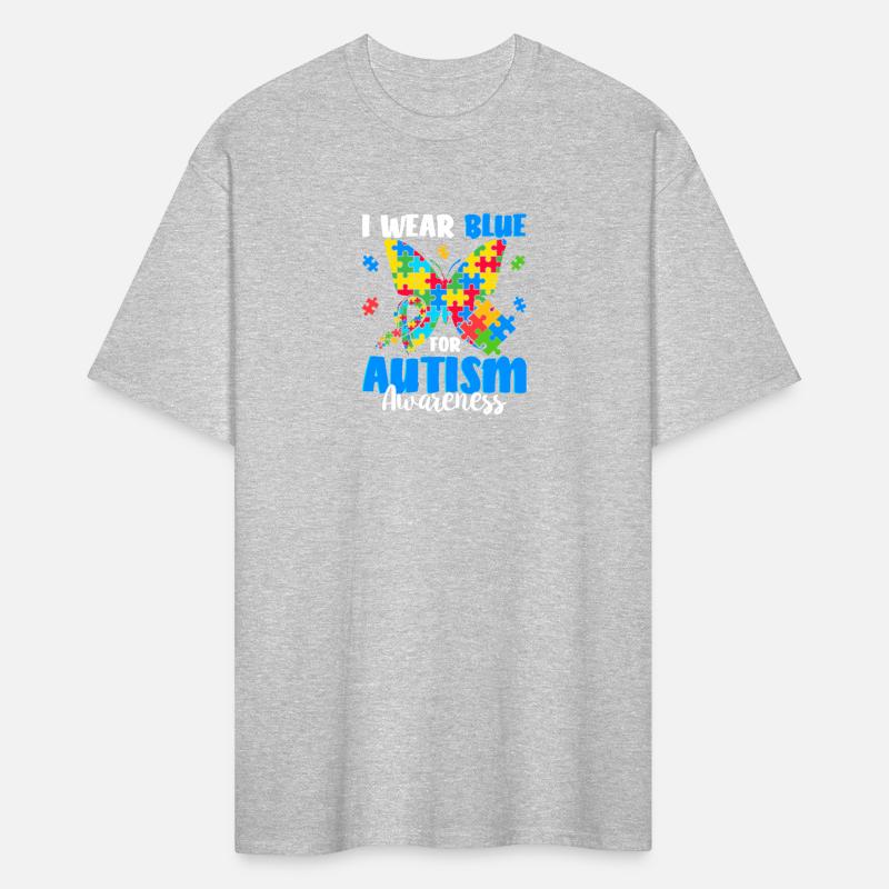 I Wear Blue Autism Awareness Butterfly Graphic
