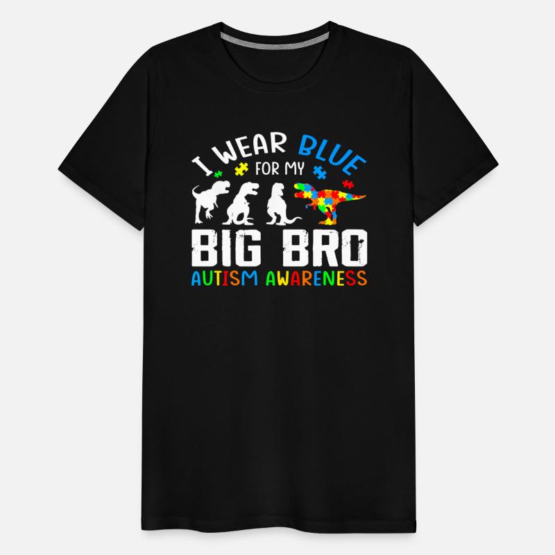 I Wear Blue For My Big Bro Autism Awareness T-Rex