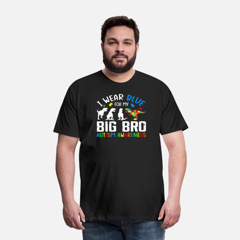 I Wear Blue For My Big Bro Autism Awareness T-Rex