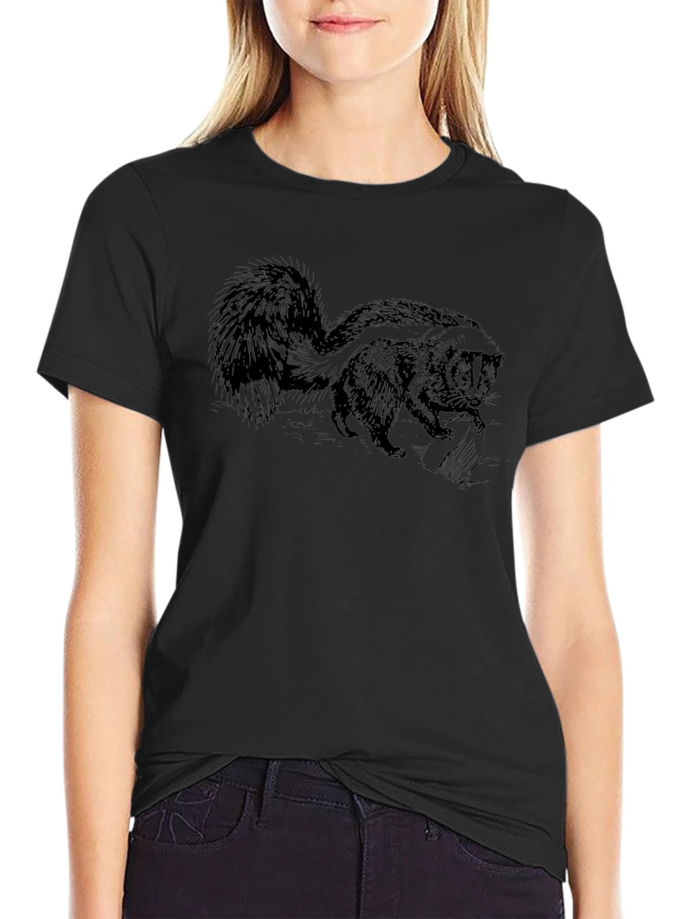Skunk Graphic Tee - Wildlife Animal Shirt
