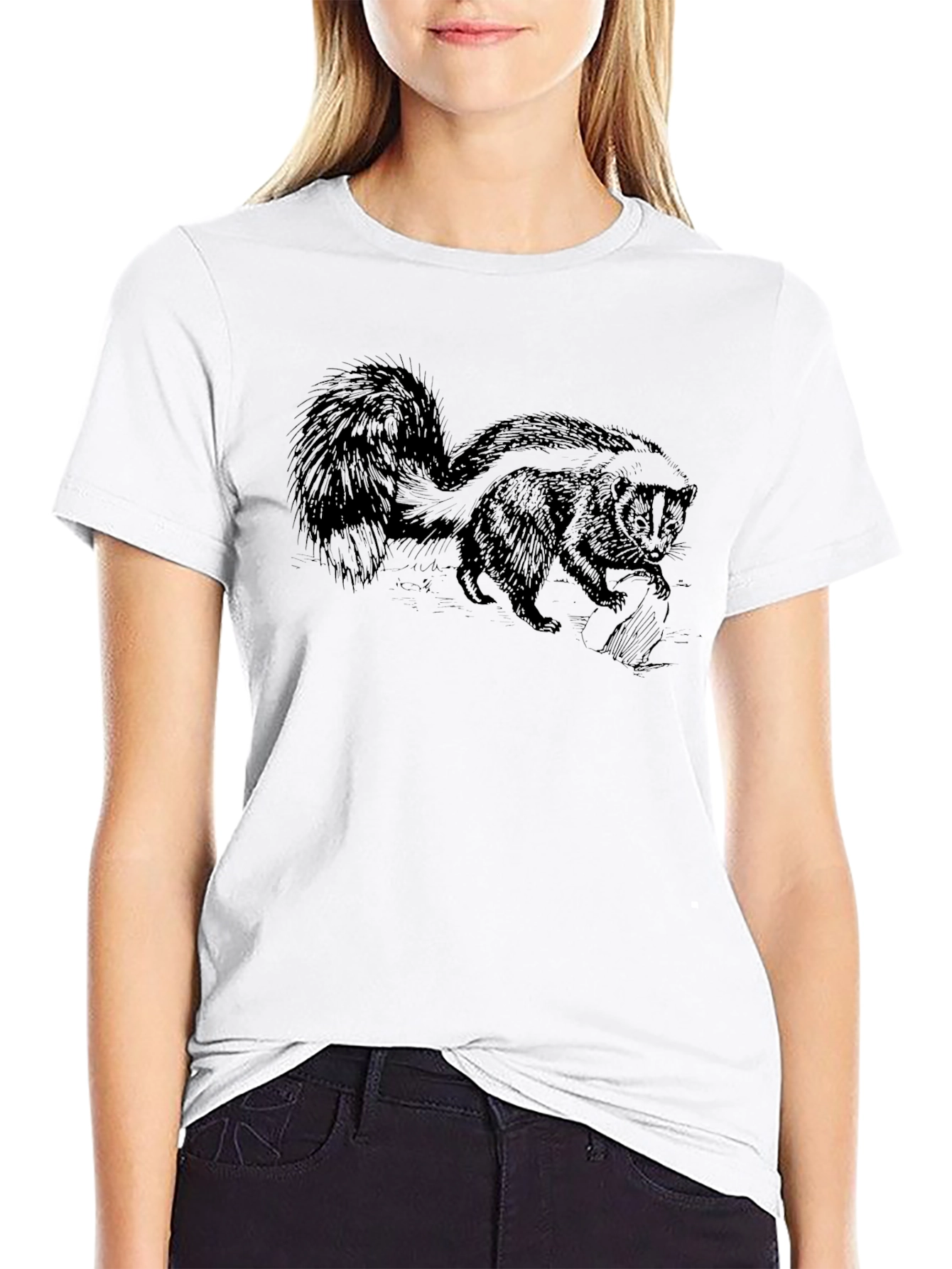 Skunk Graphic Tee - Wildlife Animal Shirt