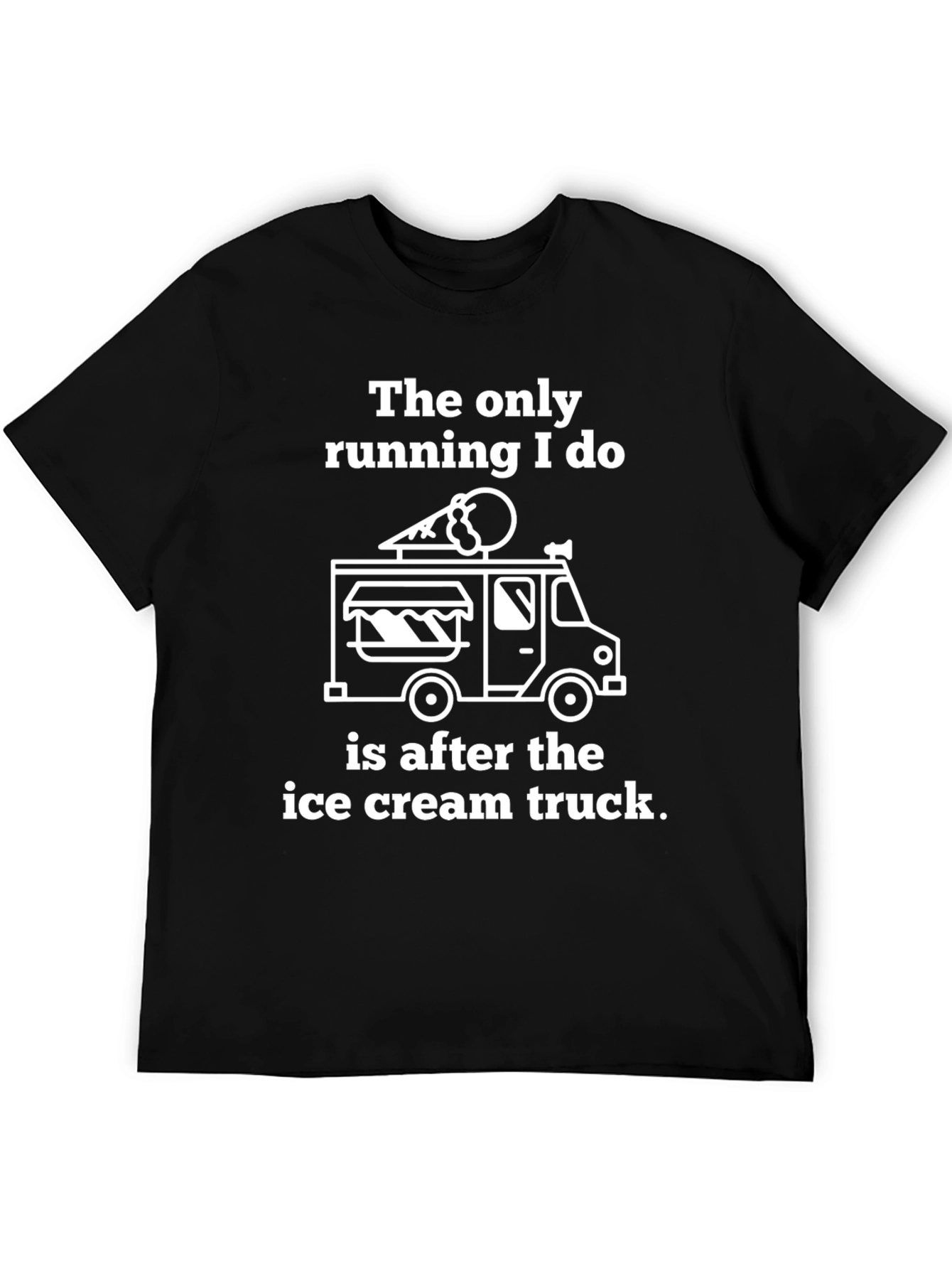 Ice Cream Truck Running T-Shirt - Funny Foodie Tee