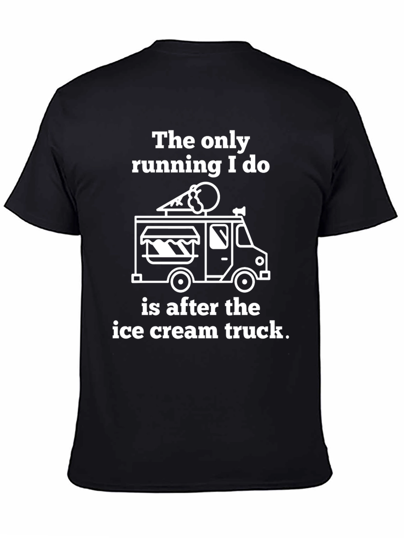 Ice Cream Truck Running T-Shirt - Funny Foodie Tee