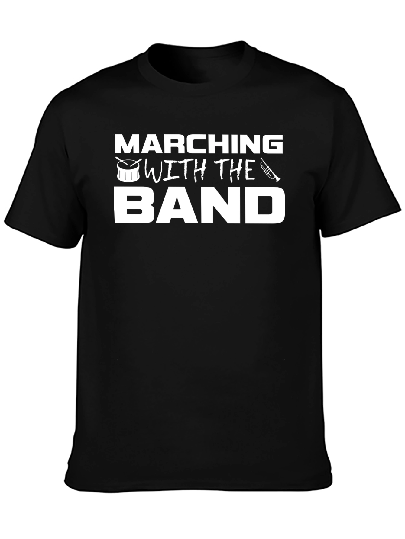 Marching Band T-Shirt - Black Cotton Music Tee