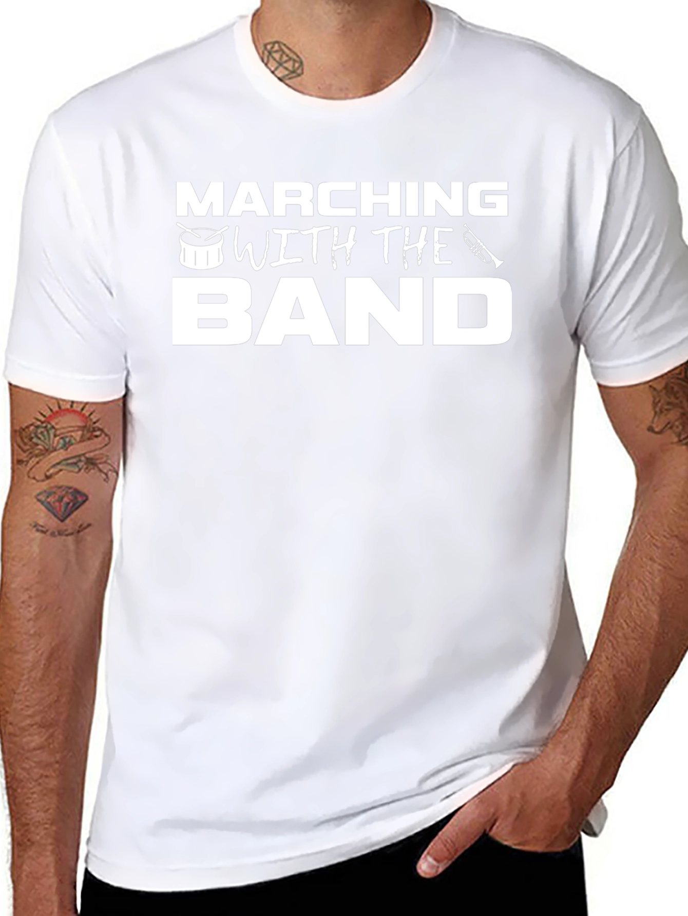 Marching Band T-Shirt - Black Cotton Music Tee