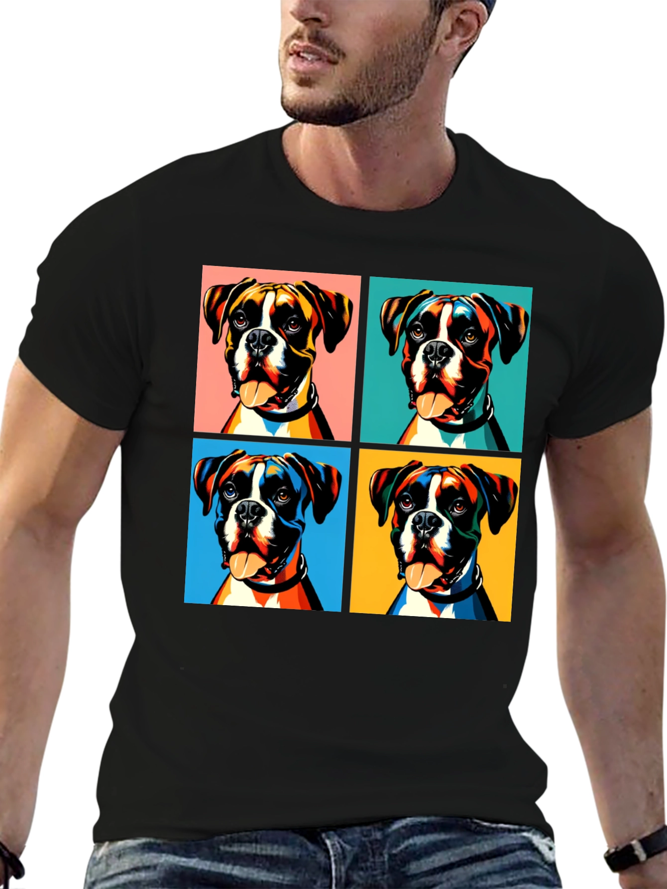 Boxer Dog Pop Art Graphic Tee