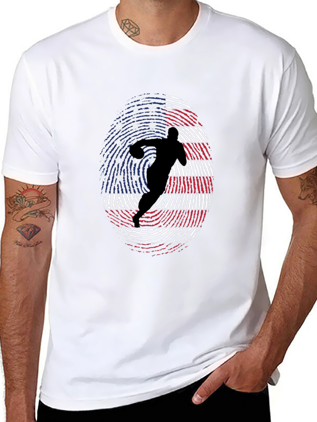 American Football Fingerprint T-Shirt