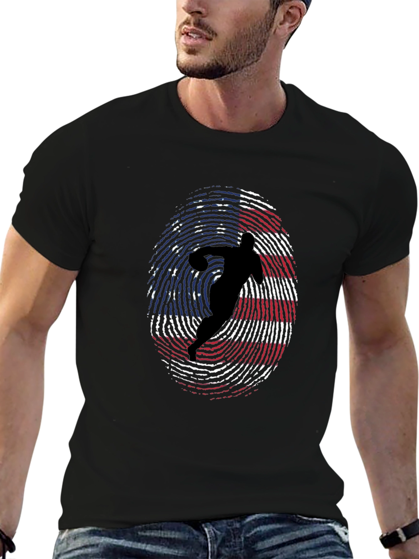 American Football Fingerprint T-Shirt