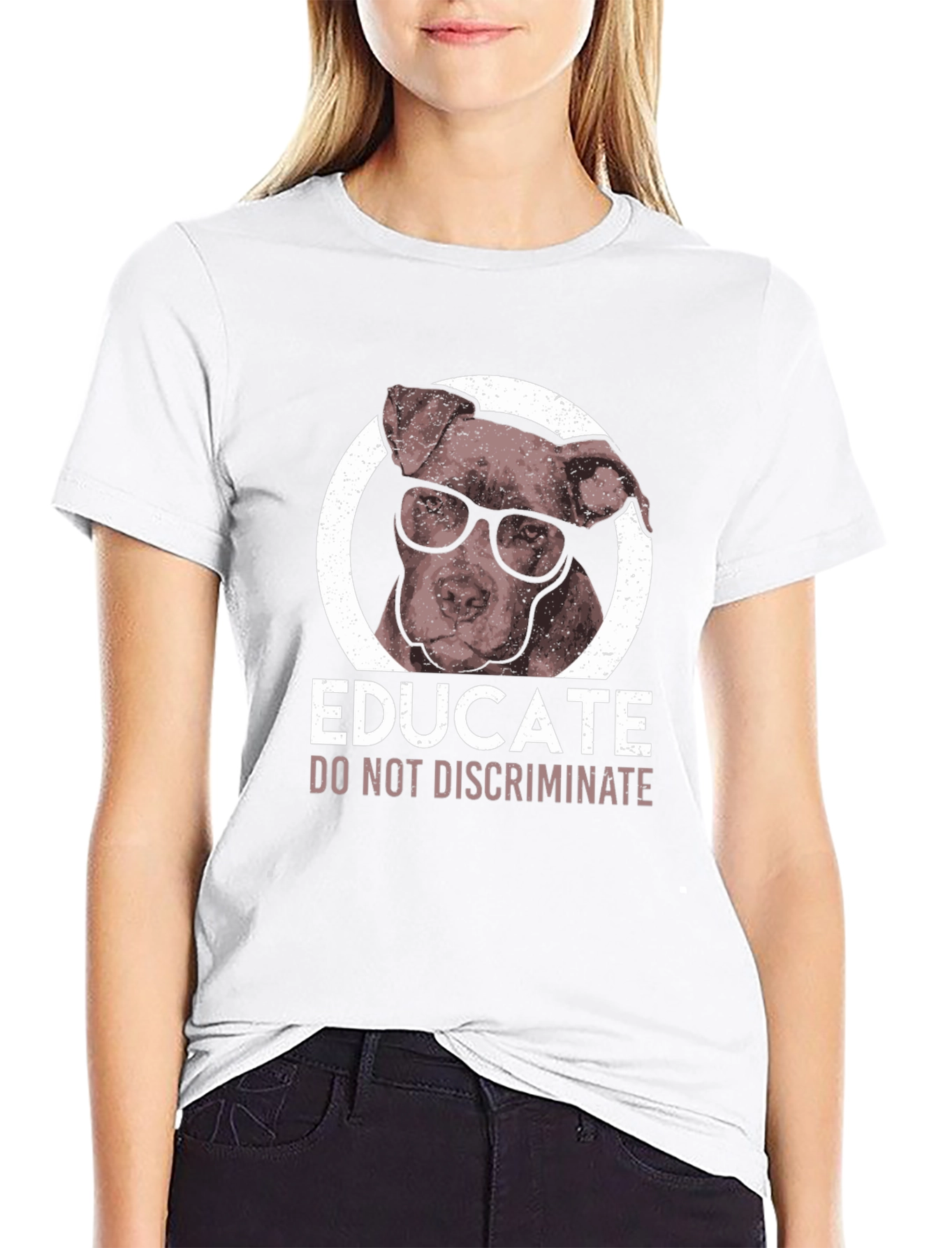 Educate Pitbull Tee - Do Not Discriminate